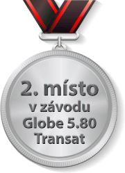 Medaila za druhé miesto v pretekoch Globe 5.80 Transat